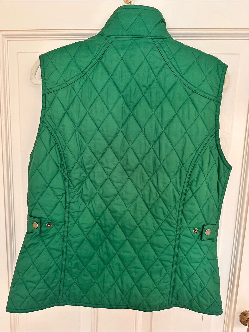 Barbour Green Quilted Sleeveless Vest Size 8 - Picture 6 of 7